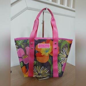 VERA BRADLEY JAZZY BLOOMS SMALL MESH TOTE - USED BUT NICE CONDITION